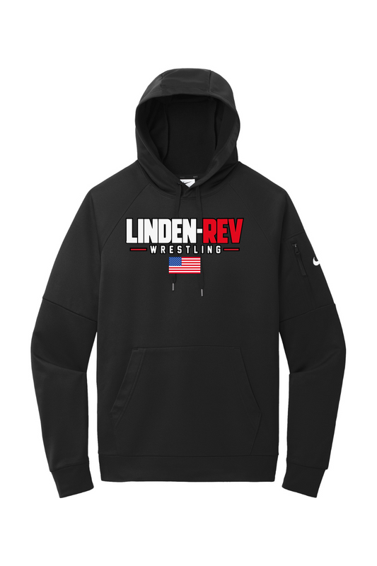 Linden Rev Wrestling DTF Nike Therma-FIT Pocket Pullover Fleece Hoodie