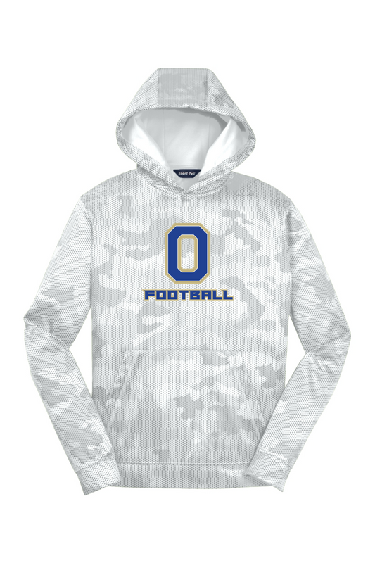 Onekama Portagers Football Youth CamoHex Fleece Hooded Pullover