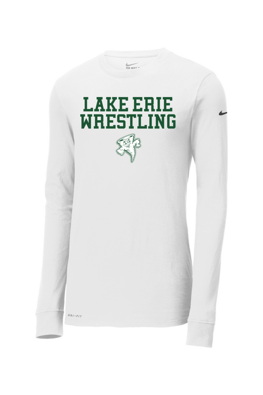 Lake Erie Wrestling DTF Nike Dri-FIT Cotton/Poly Long Sleeve Tee