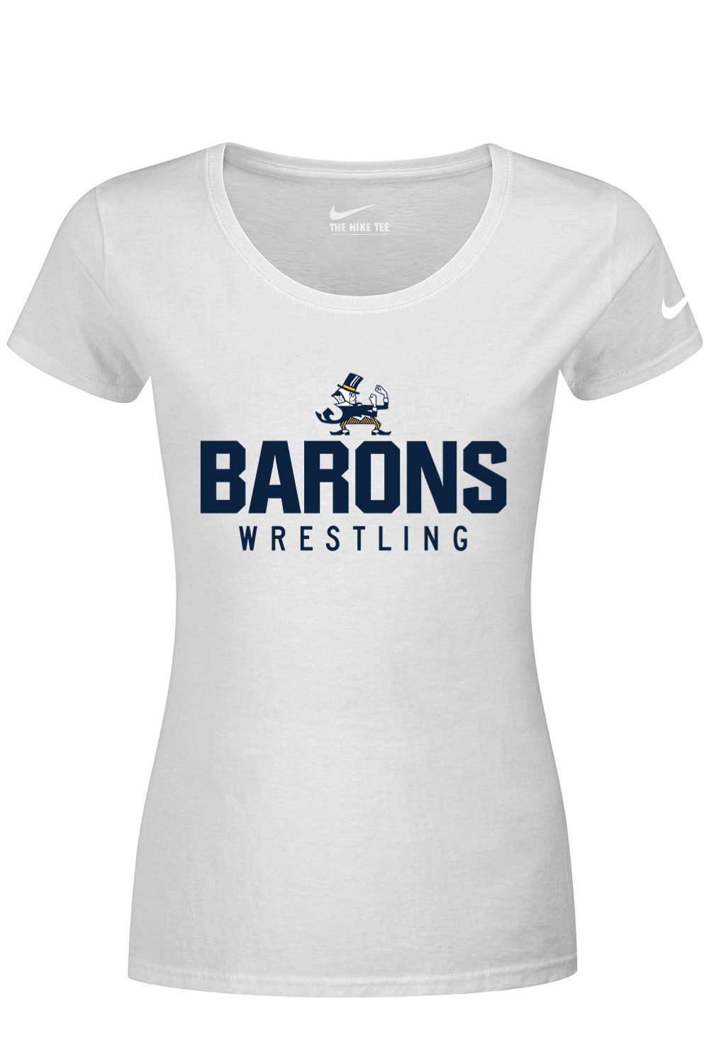 B-CC Wrestling DTF Nike Ladies Dri-FIT Cotton/Poly Scoop Neck Tee