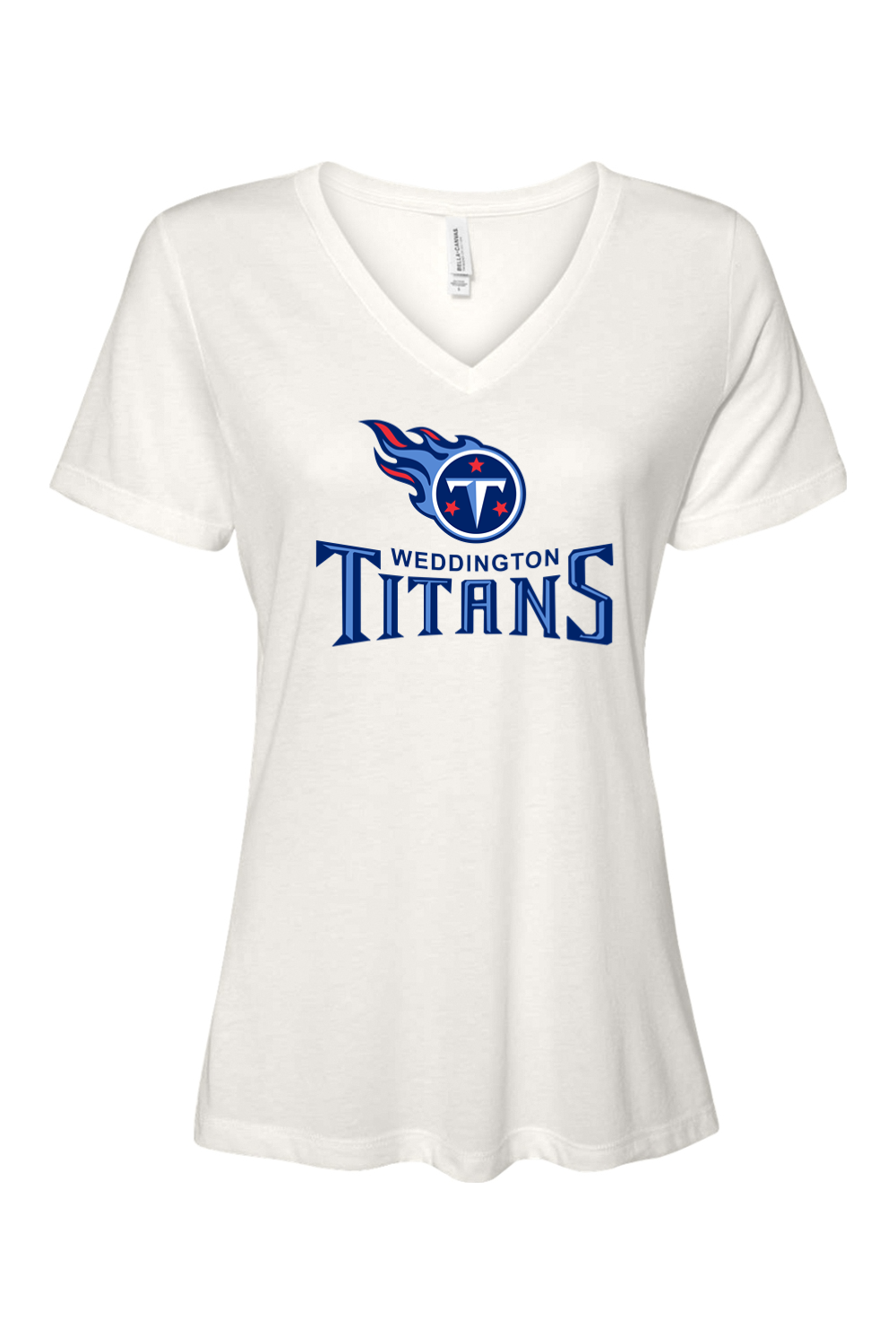 Weddington Titans Women’s Relaxed Jersey Short Sleeve V-Neck T-Shirt