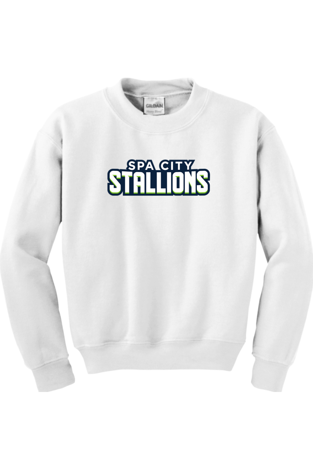 Spa City Stallions DTF Youth Heavy Blend Crewneck Sweatshirt