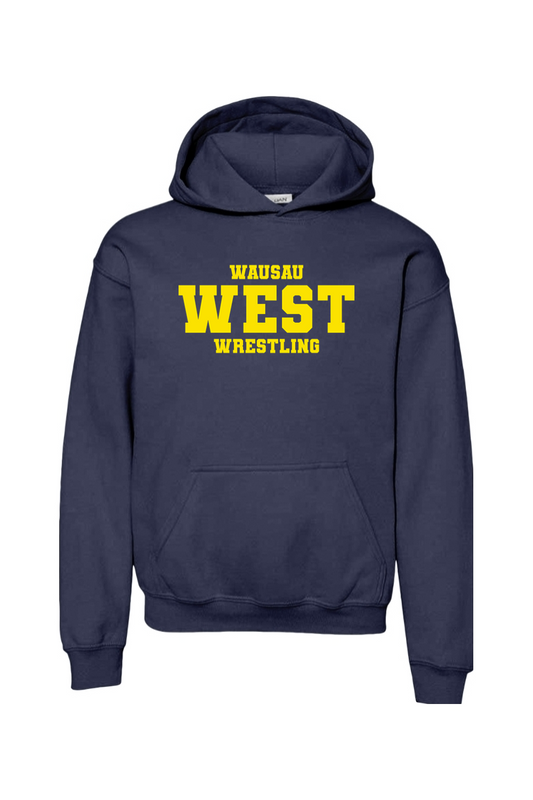 Wausau West Youth Wrestling DTF Heavy Blend Hooded Sweatshirt
