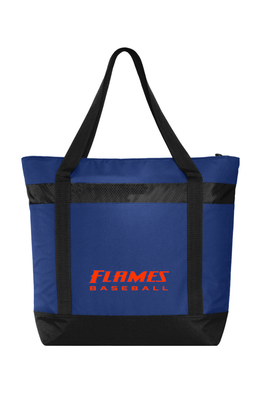 Flames MI Baseball DTF Large Tote Cooler