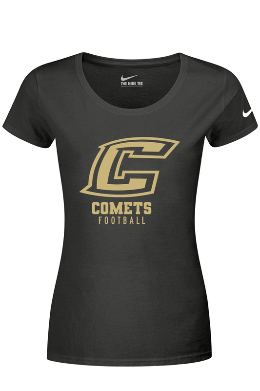 Comets Football DTF Nike Ladies Dri-FIT Cotton/Poly Scoop Neck Tee