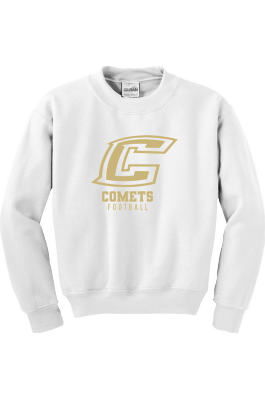 Comets Football DTF Youth Heavy Blend Crewneck Sweatshirt