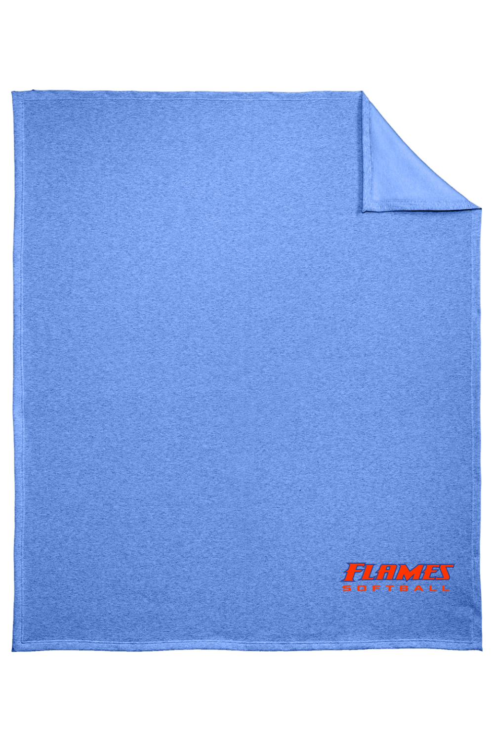 Flames MI Softball DTF Core Fleece Sweatshirt Blanket