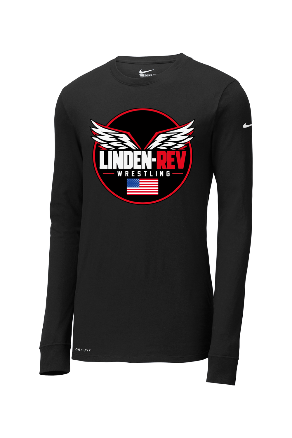 Linden Rev Wrestling DTF Nike Dri-FIT Cotton/Poly Long Sleeve Tee