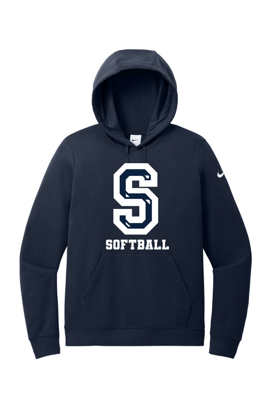 Sluggers Softball DTF Nike Ladies Club Fleece Sleeve Swoosh Pullover Hoodie