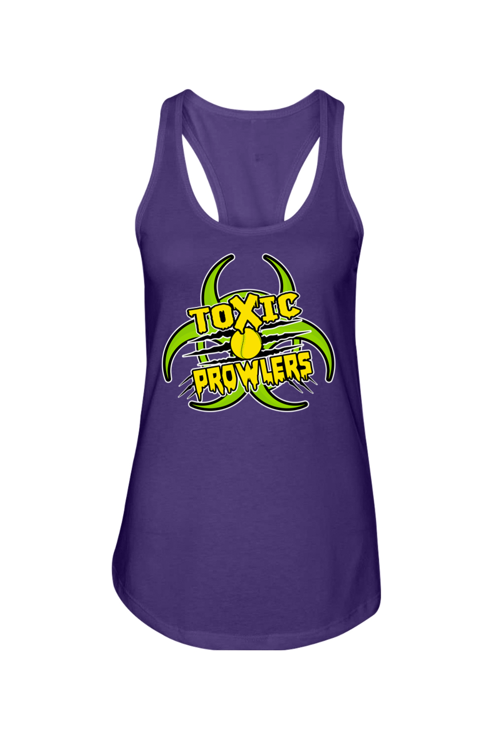 Toxic Prowlers Softball Ladies Racerback Tank