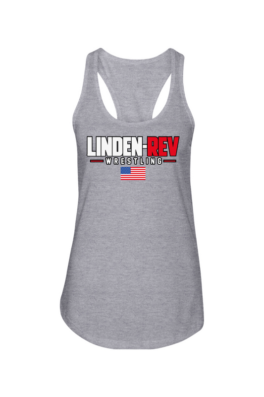 Linden Rev Wrestling DTF Ladies Racerback Tank