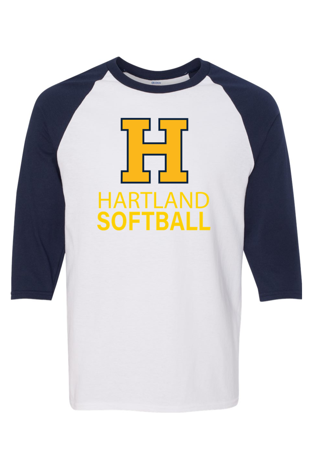 Hartland Softball Three-Quarter Sleeve T-Shirt