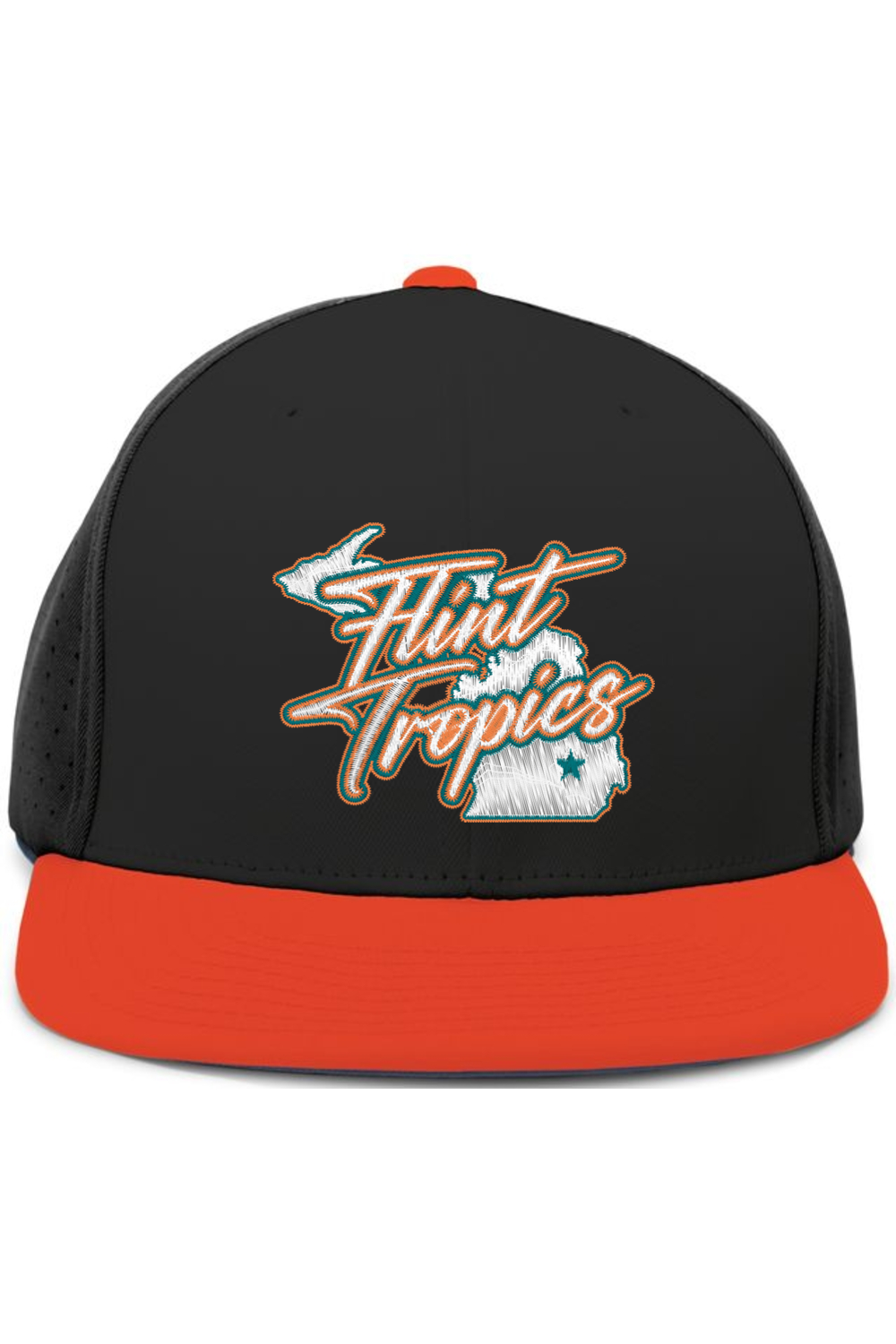 Flint Tropics Wrestling Embroidered Pacific Headwear Perforated F3 Performance Flexfit Cap