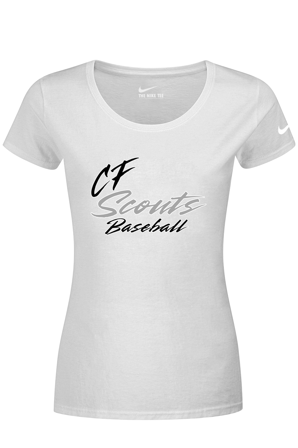 CF Scouts Baseball DTF Nike Ladies Dri-FIT Cotton/Poly Scoop Neck Tee