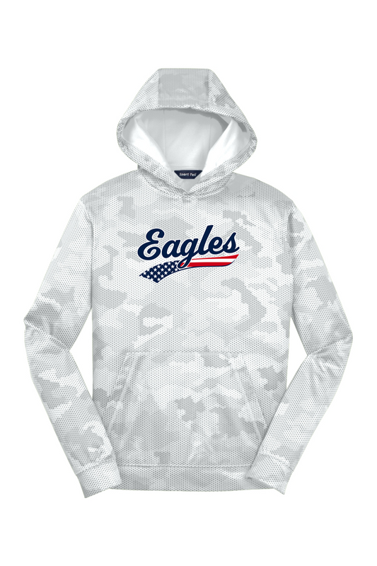 Watervliet Eagles Baseball DTF Youth CamoHex Fleece Hooded Pullover