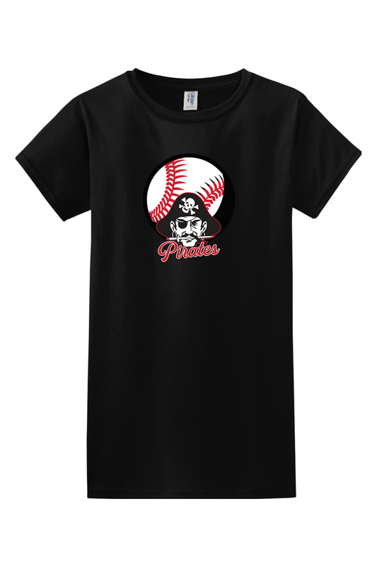Cardington Pirates Softball DTF Softstyle Ladies' T-Shirt