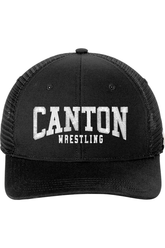Canton Wrestling Embroidered Carhartt Canvas Mesh Back Cap