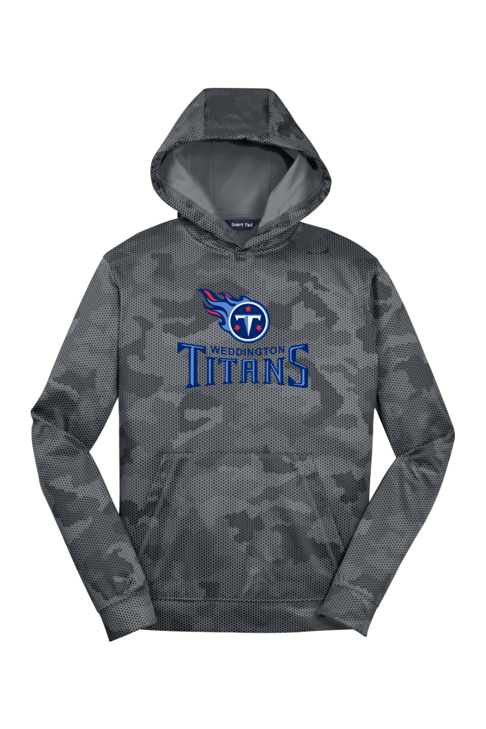 Weddington Titans Football DTF Youth CamoHex Fleece Hooded Pullover
