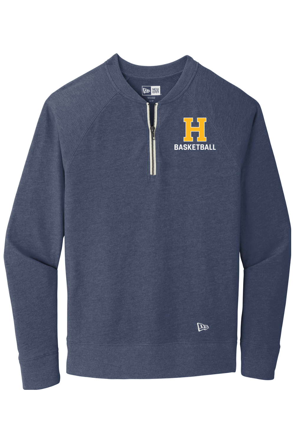 Hartland Basketball Sueded Cotton Blend 1/4-Zip Pullover