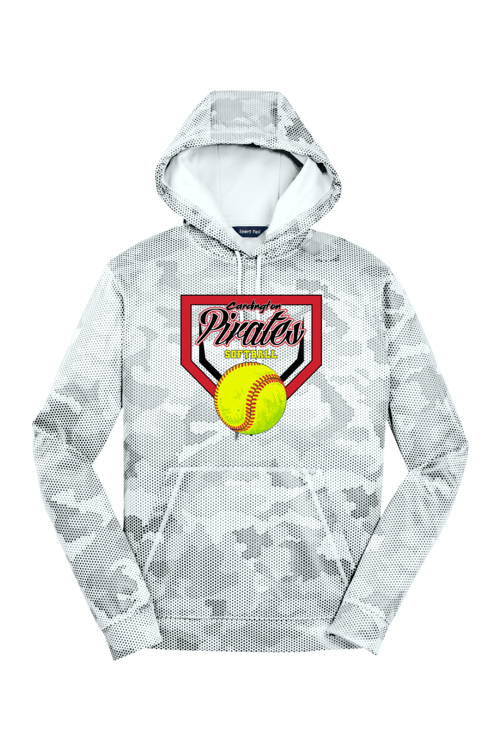 Cardington Pirates Softball DTF Sport-Wick CamoHex Fleece Hooded Pullover