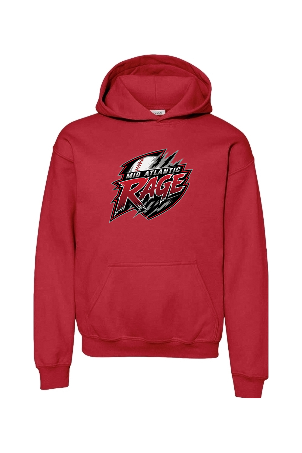 Rage Baseball DTF Youth Heavy Blend Hooded Sweatshirt