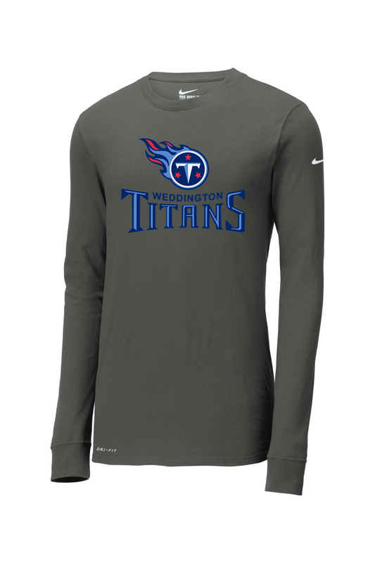 Weddington Titans Football DTF Nike Dri-FIT Cotton/Poly Long Sleeve Tee
