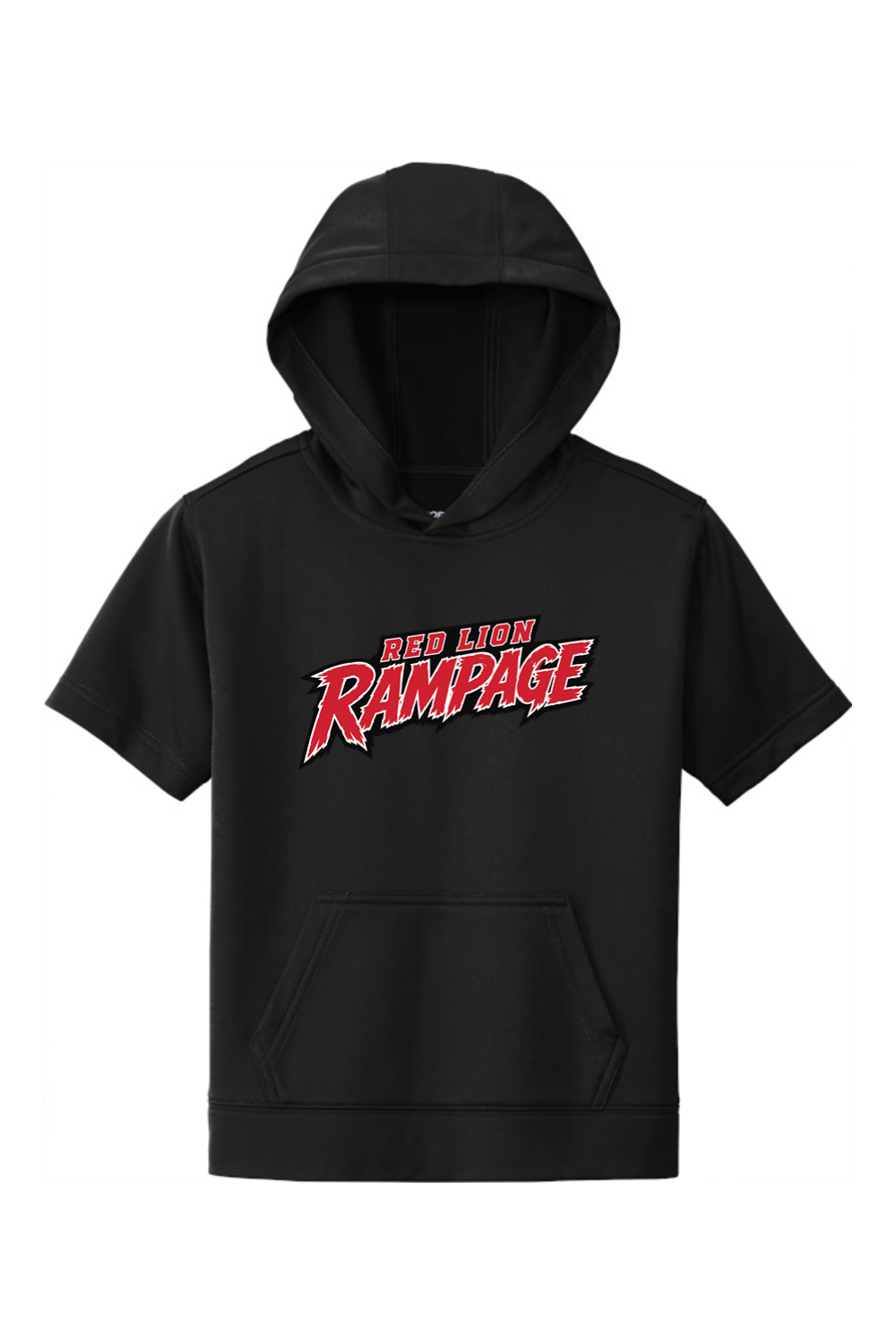 Red Lion Rampage DTF Youth Fleece Short Sleeve Hooded Pullover