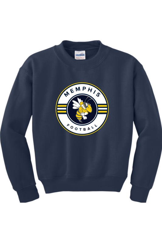 Memphis Football DTF Youth Heavy Blend Crewneck Sweatshirt