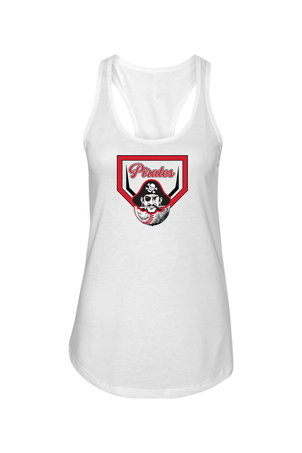 Cardington Pirates Softball DTF Ladies Racerback Tank