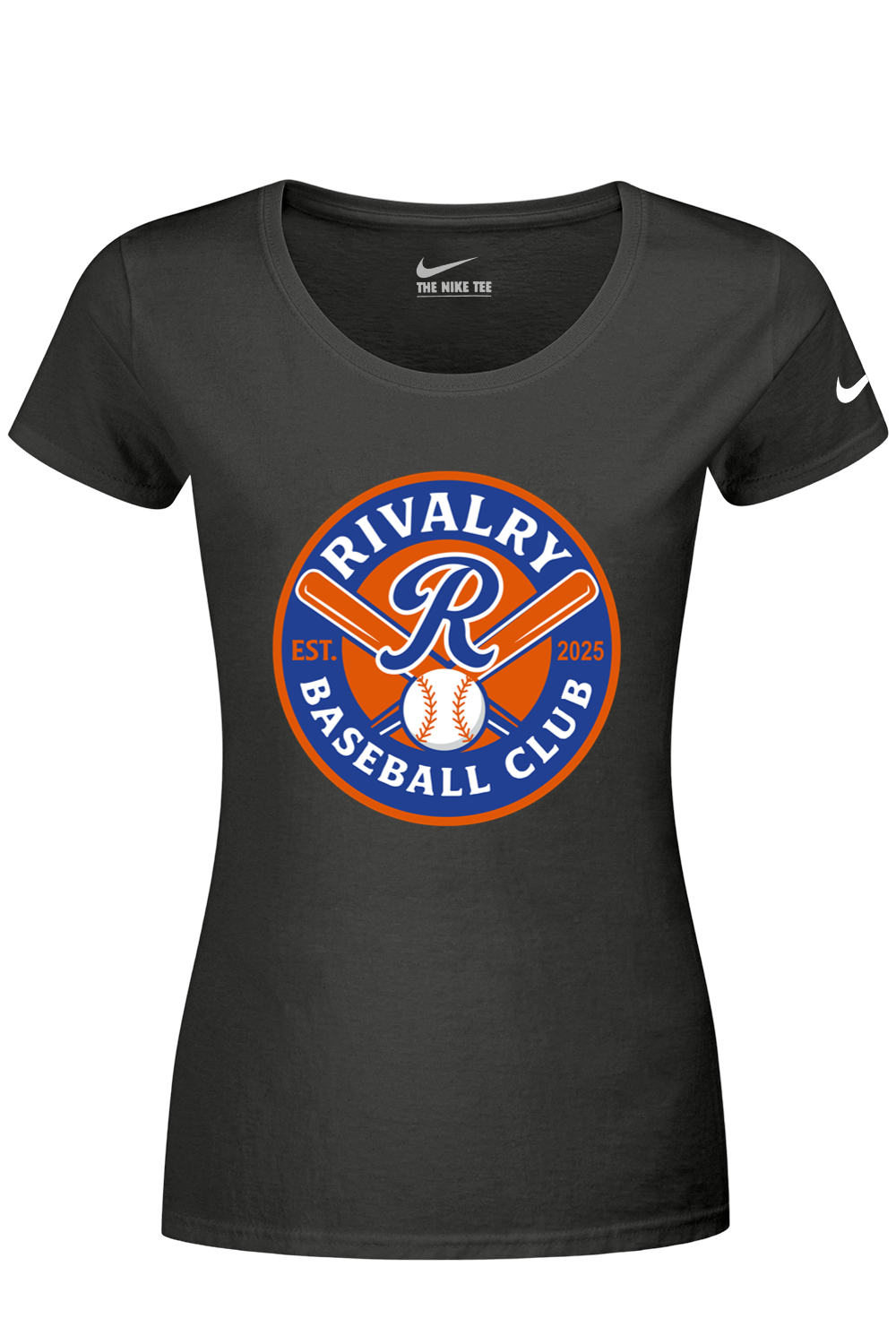 Rivalry Baseball DTF Nike Ladies Dri-FIT Cotton/Poly Scoop Neck Tee
