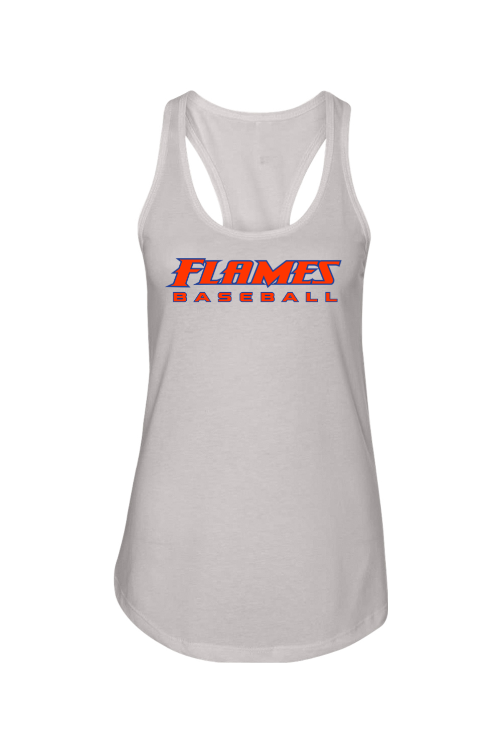Flames MI Baseball DTF Ladies Racerback Tank