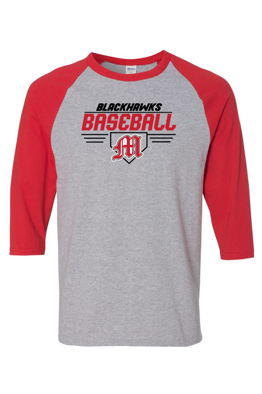 Gildan Heavy Cotton Raglan Three-Quarter Sleeve T-Shirt