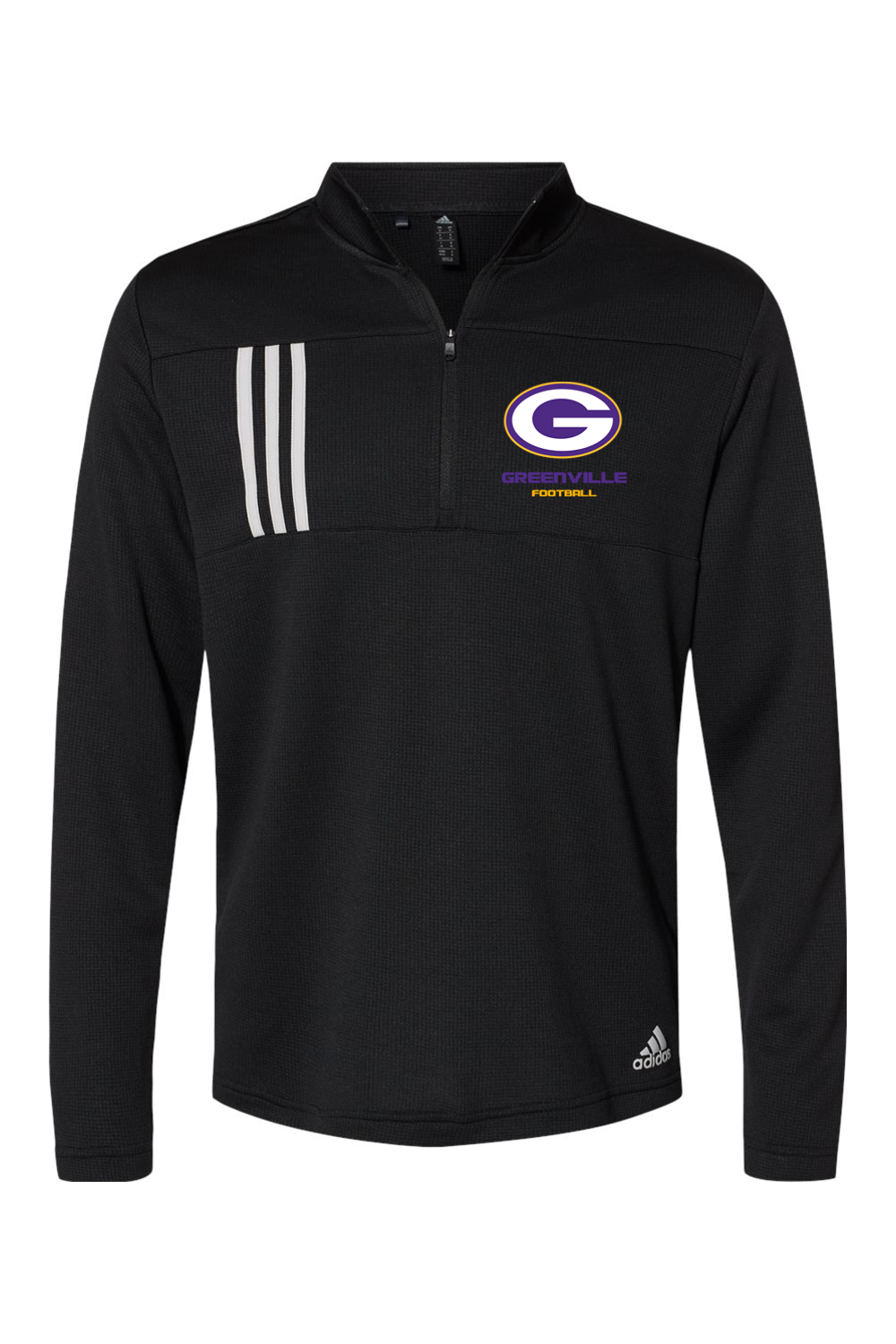 Greenville Football Adidas 3-Stripes Double Knit Quarter-Zip Pullover