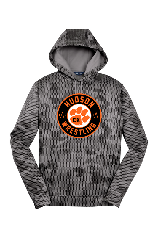 Hudson Wrestling DTF Sport-Wick CamoHex Fleece Hooded Pullover