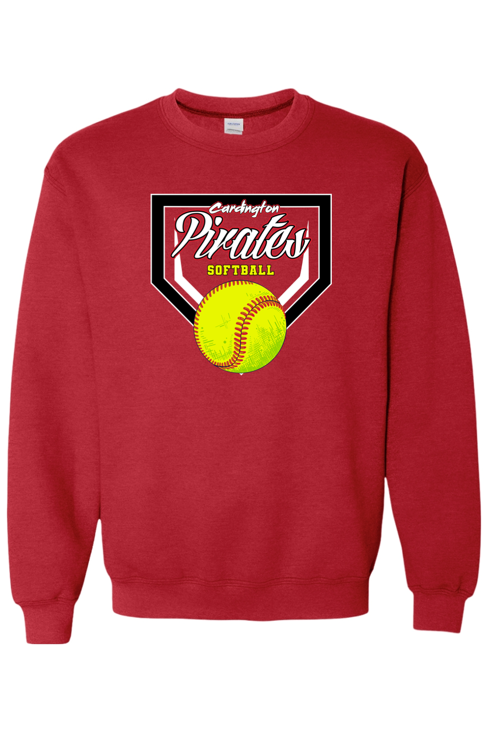 Cardington Pirates Softball DTF Heavy Blend Crewneck Sweatshirt