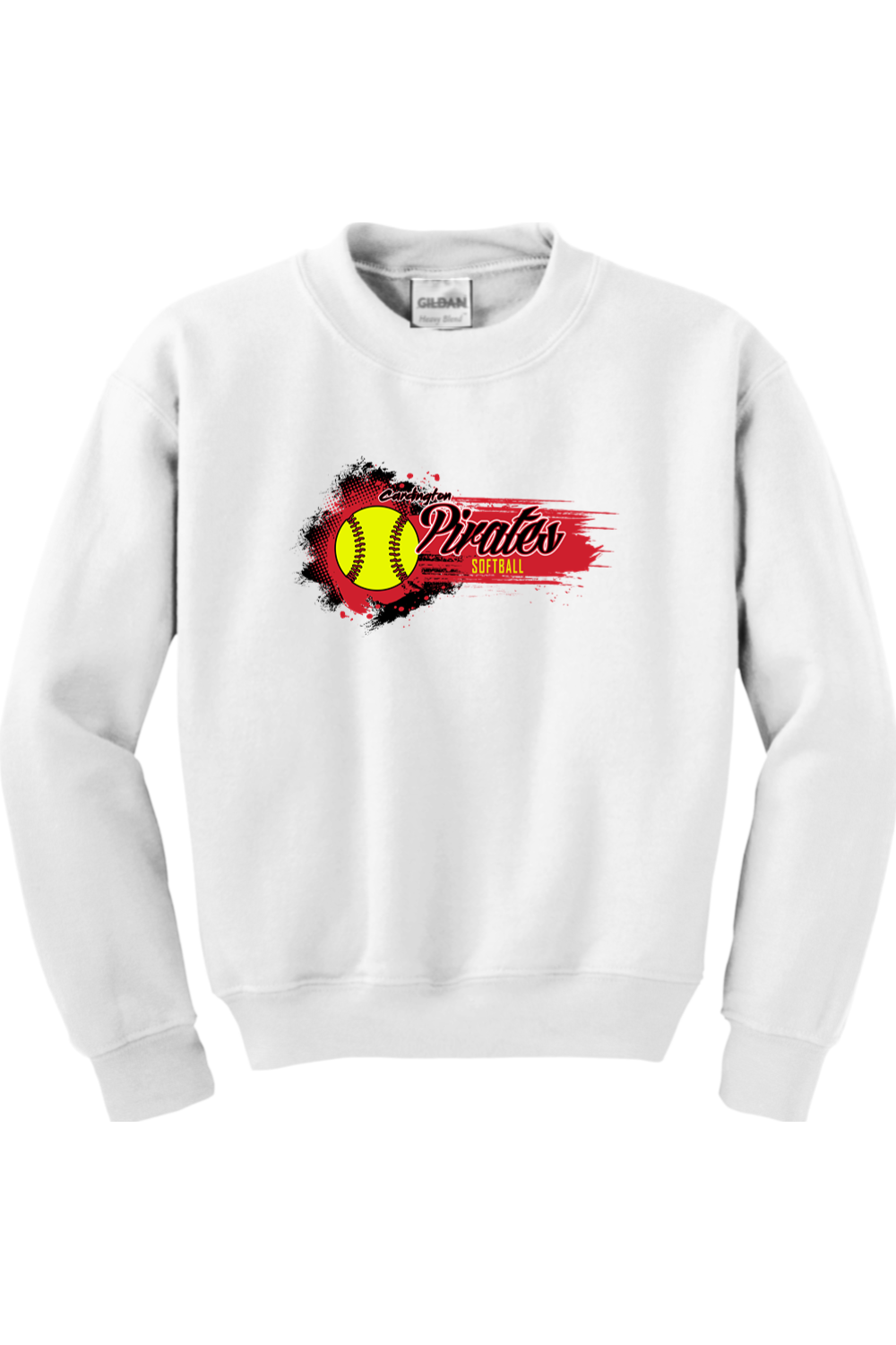Cardington Pirates Softball DTF Youth Heavy Blend Crewneck Sweatshirt