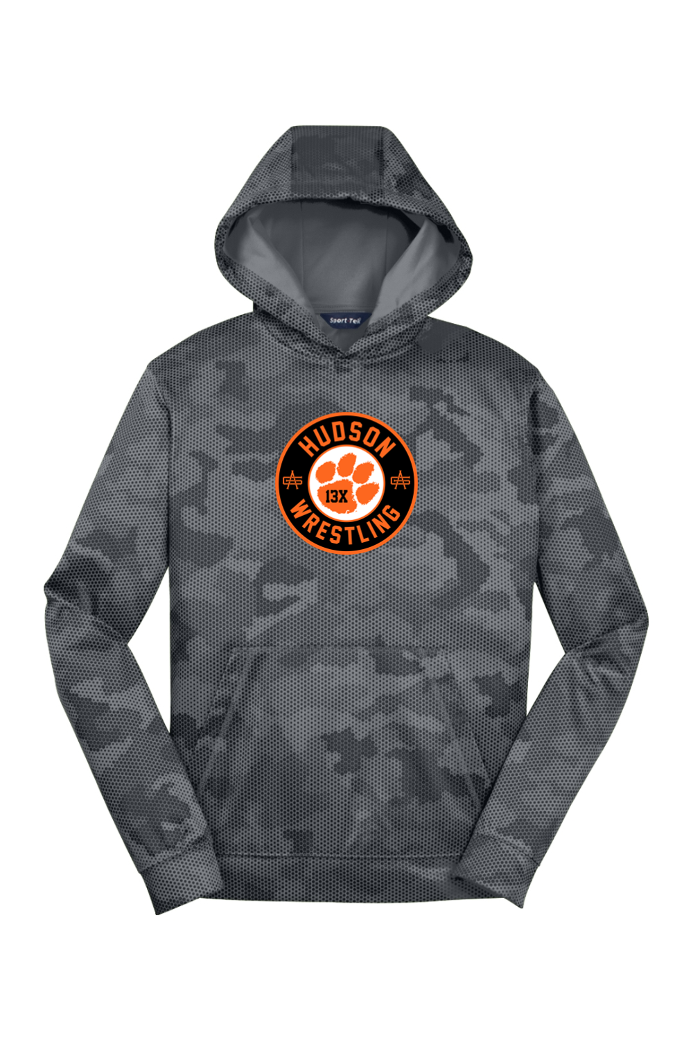 Hudson Wrestling DTF Youth Sport-Wick CamoHex Fleece Hooded Pullover