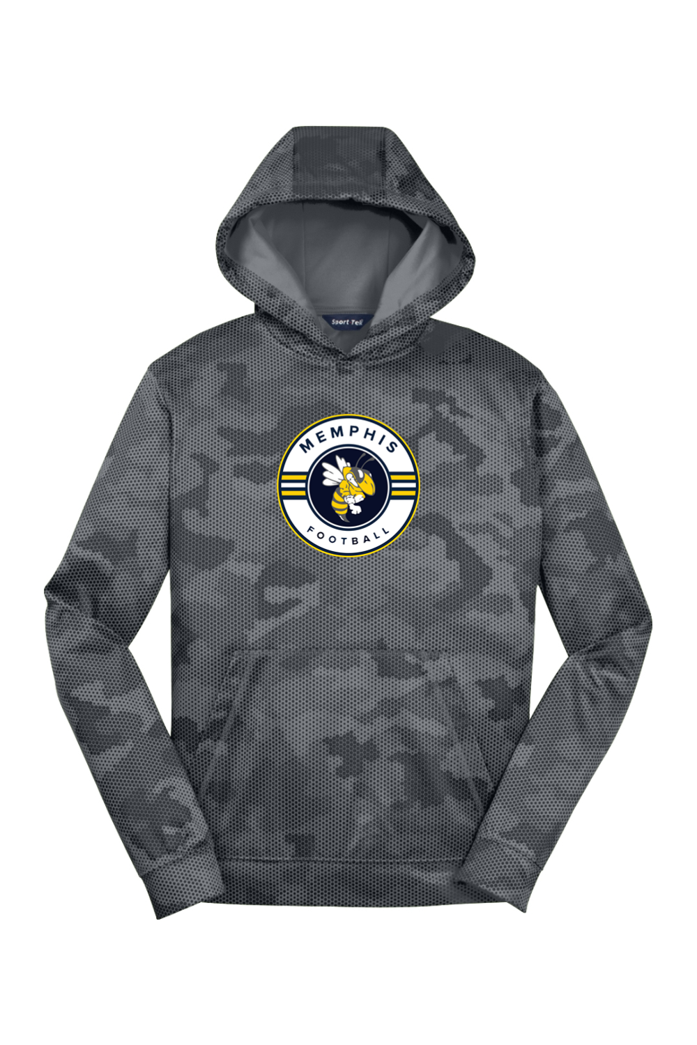 Memphis Football DTF Youth Sport-Wick CamoHex Fleece Hooded Pullover