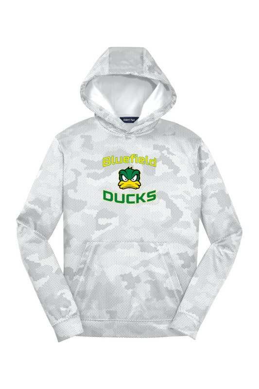 Youth Sport-Tek Sport-Wick CamoHex Fleece Hooded Pullover