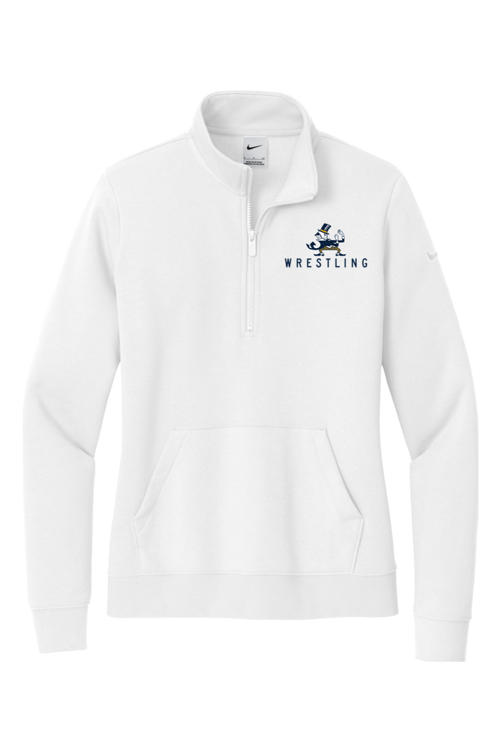 B-CC Wrestling DTF Nike Ladies Club Fleece Sleeve Swoosh 1/2-Zip