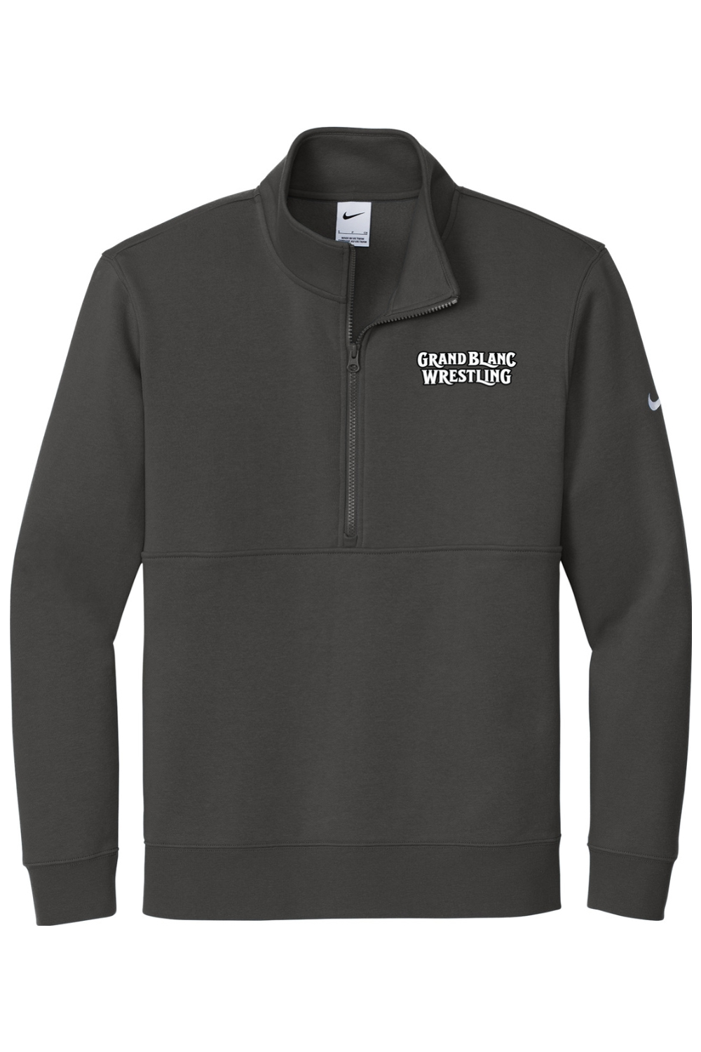 Grand Blanc Wrestling DTF Nike Club Fleece Sleeve Swoosh 1/2-Zip