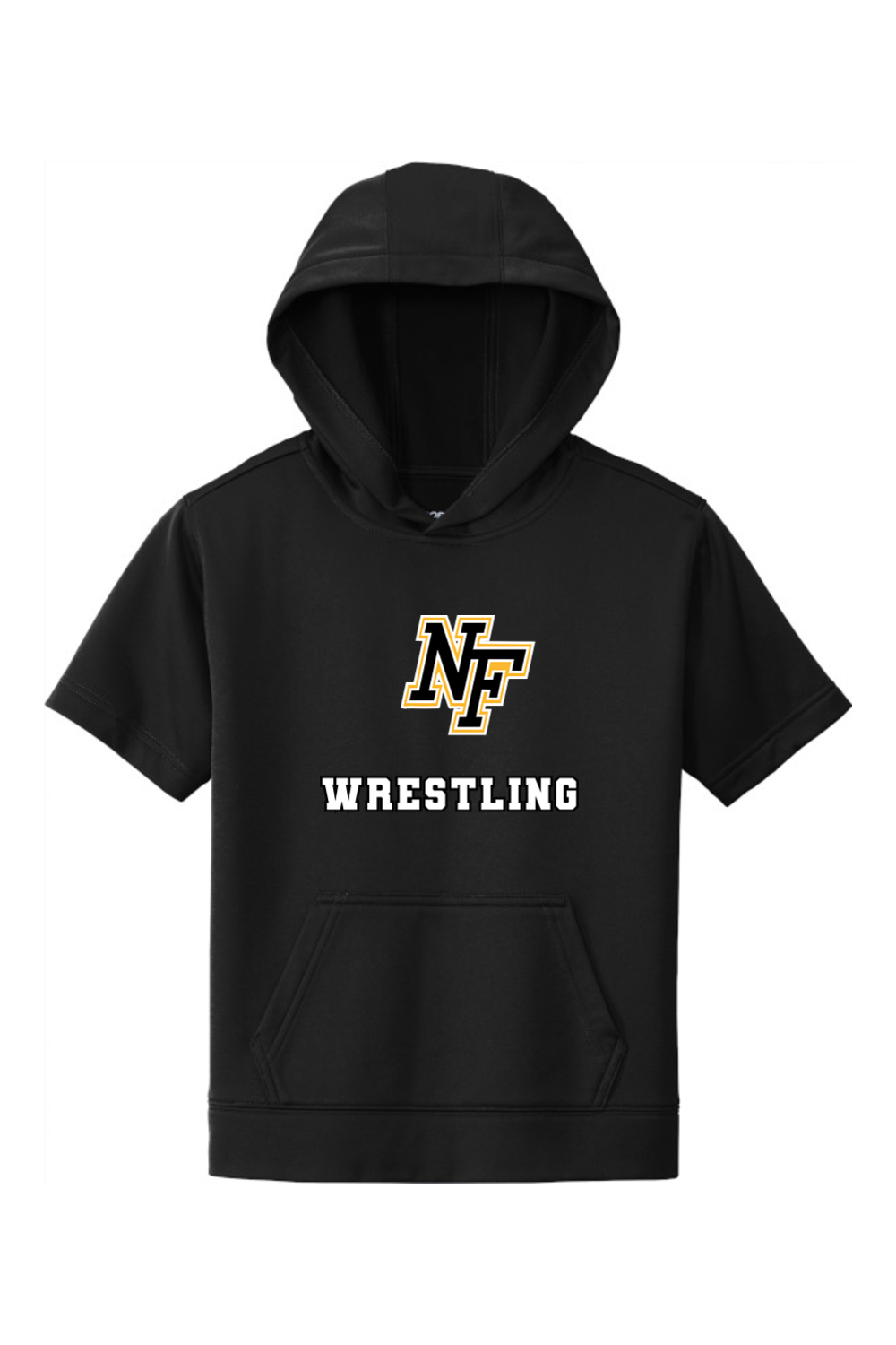 North Farmington Wrestling DTF Youth Sport-Wick Fleece Short Sleeve Hooded Pullover