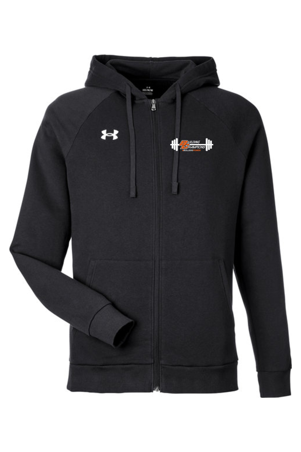 Bulldog Power DTF Under Armour Men's Rival Fleece Full-Zip