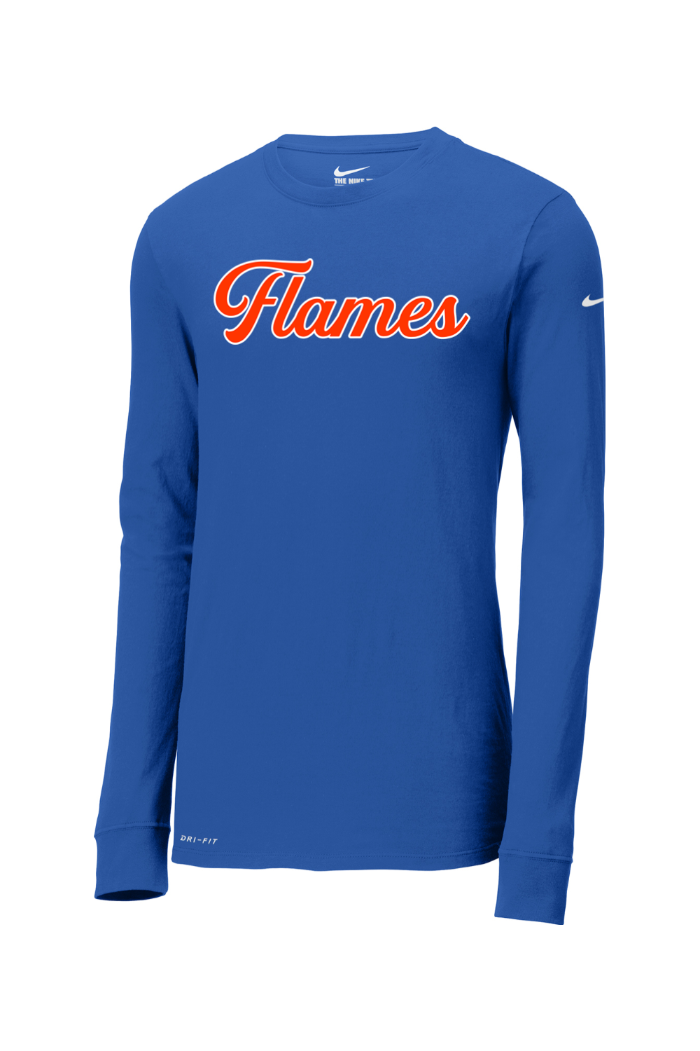 Flames MI Team DTF Nike Dri-FIT Cotton/Poly Long Sleeve Tee