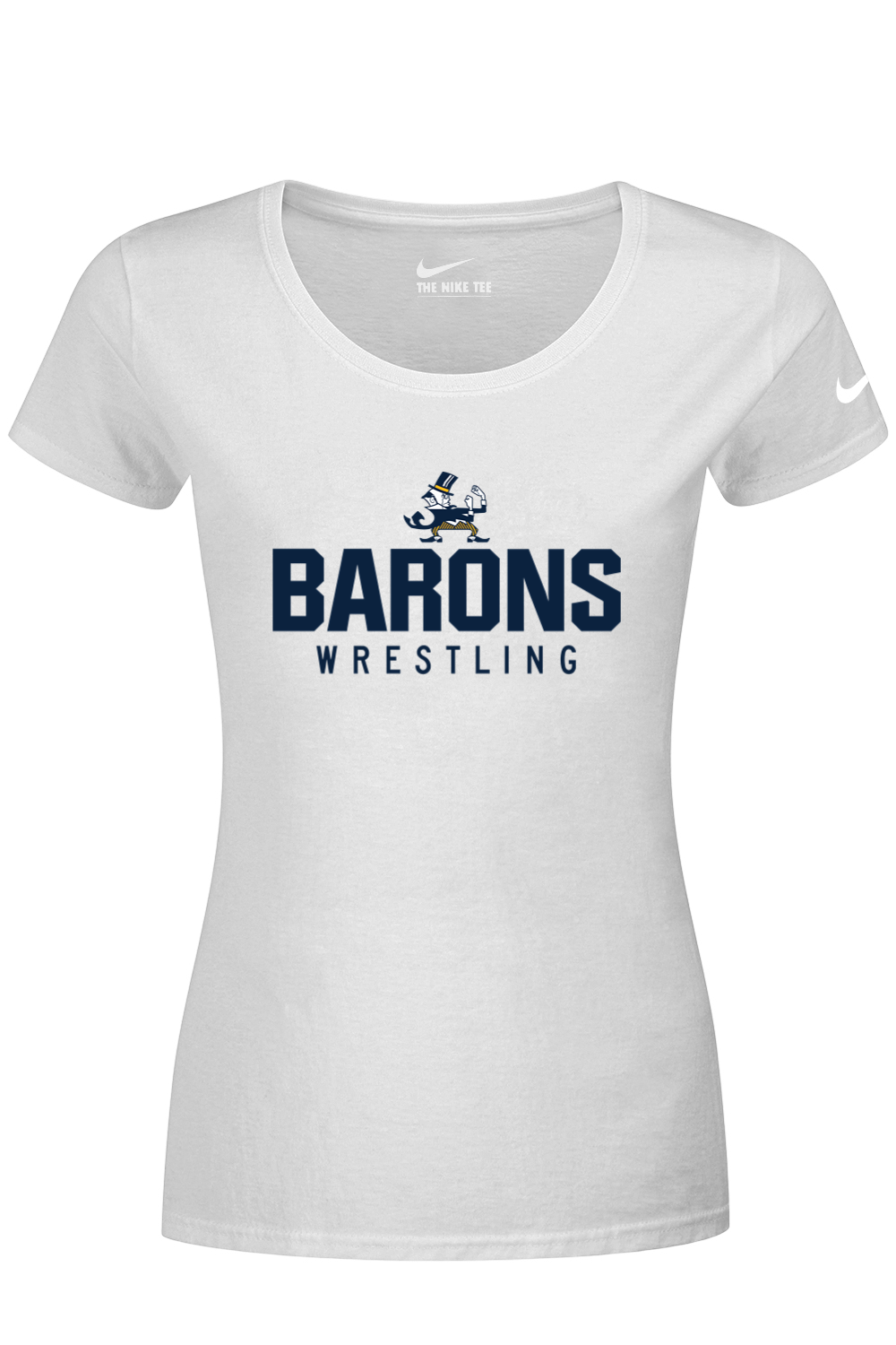 B-CC Wrestling DTF Nike Ladies Dri-FIT Cotton/Poly Scoop Neck Tee