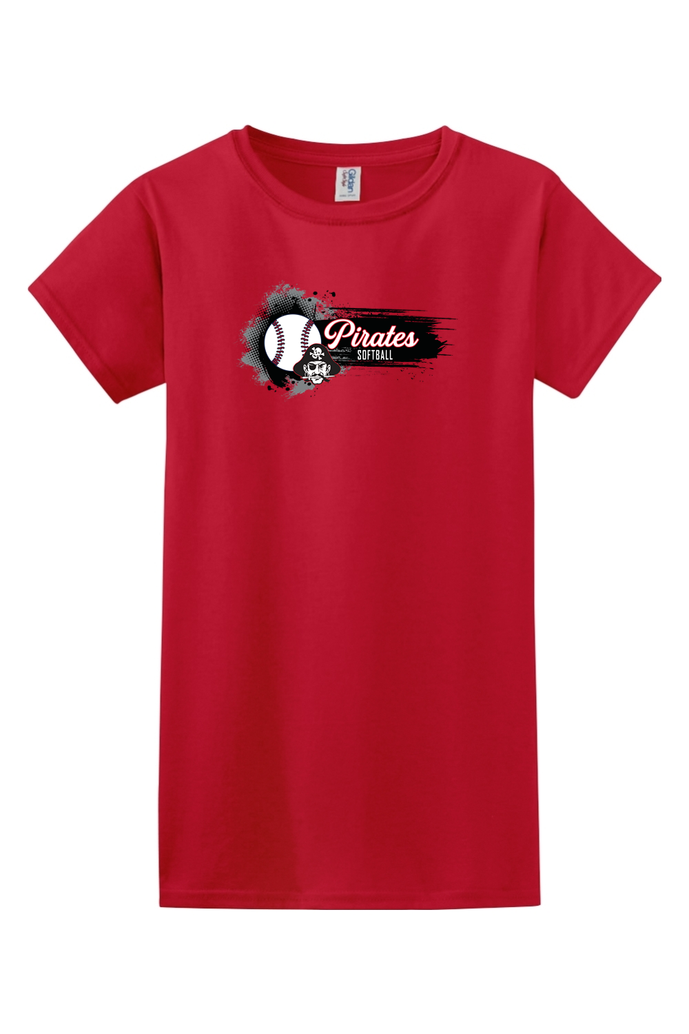 Cardington Pirates Softball DTF Softstyle Ladies' T-Shirt