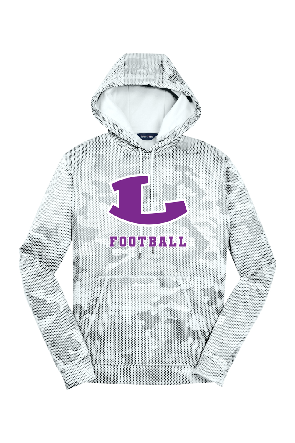 Spartans Football DTF CamoHex Fleece Hooded Pullover