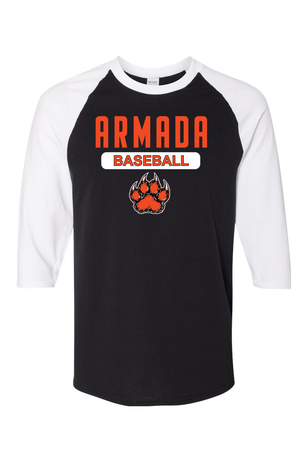 Armada Baseball Heavy Cotton Raglan Three-Quarter Sleeve T-Shirt