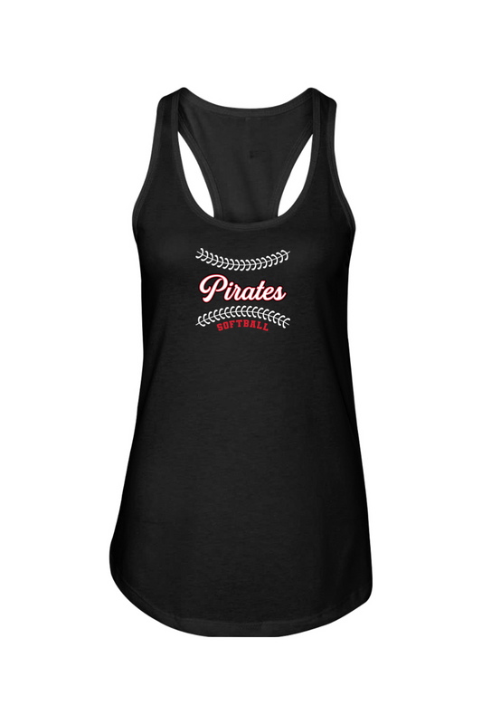 Cardington Pirates Softball DTF Ladies Racerback Tank
