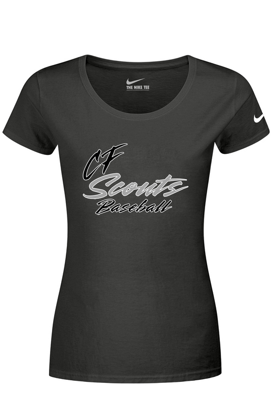 CF Scouts Baseball DTF Nike Ladies Dri-FIT Cotton/Poly Scoop Neck Tee